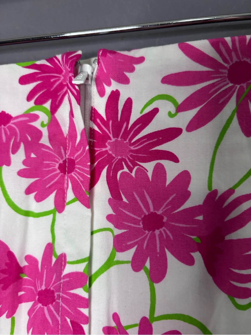 Lilly Pulitzer Pink White Floral Ruffle Hem Mini Skirt 6 - Picture 5 of 7